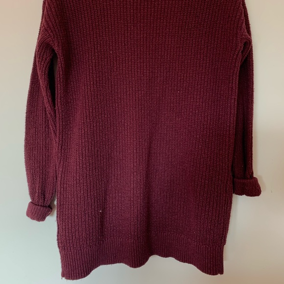 Garage XS-S Burgundy Knit Cardigan - Picture 5 of 6